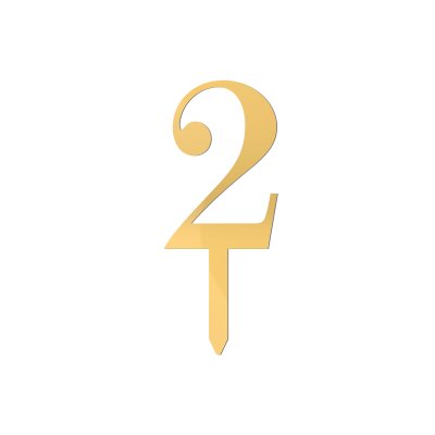 Sweet Cartel - Single Number Cupcake Charm - 2 - Three Colour Options ...